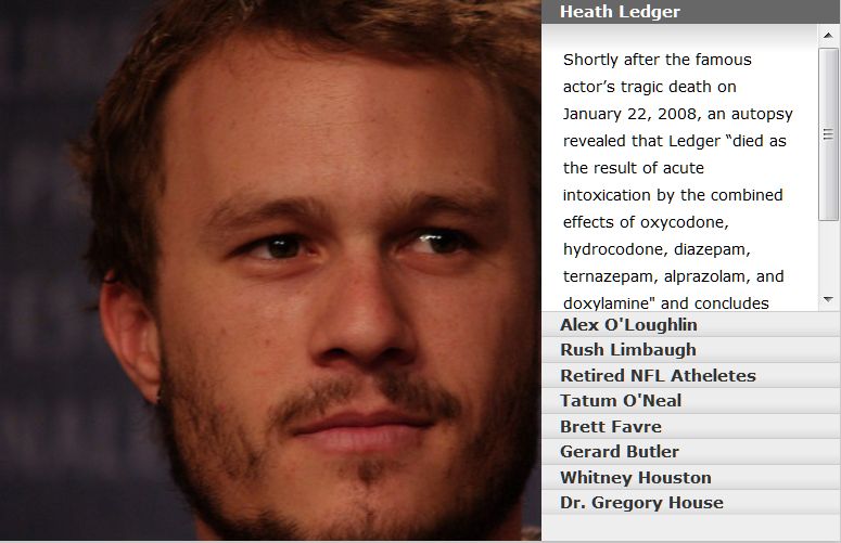 Heath Ledger - temazepam